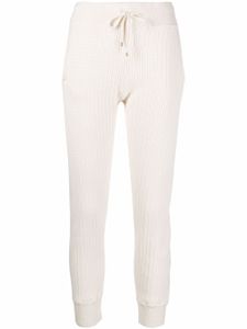 Lauren Ralph Lauren pantalon court Lisha en maille nervurée - Blanc