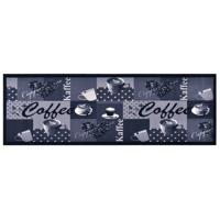 VidaXL Keukenmat wasbaar coffee 45x150 cm blauw