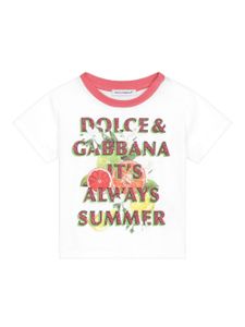 Dolce & Gabbana Kids t-shirt à imprimé graphique - Blanc