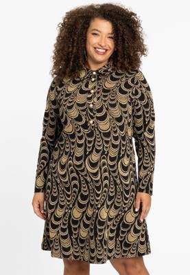 Yoek Dress polo CIRCLE | Zwart | Maat 54/56
