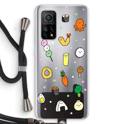 Happy bento friends: Xiaomi Mi 10T 5G Transparant Hoesje met koord