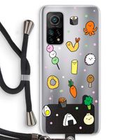 Happy bento friends: Xiaomi Mi 10T 5G Transparant Hoesje met koord