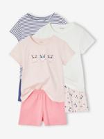 Set van 3 panda pyjamabroeken voor meisjes lichtroze