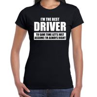 I'm the best driver t-shirt zwart dames - De beste chauffeur cadeau 2XL  - - thumbnail