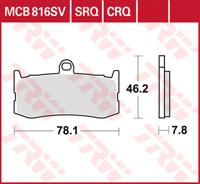 TRW Remblokken, en remschoenen voor de moto, MCB816CRQ Hyper carbon
