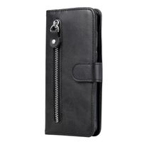 OPPO Reno 7 hoesje - Bookcase - Pasjeshouder - Portemonnee - Rits - Kunstleer - Zwart - thumbnail