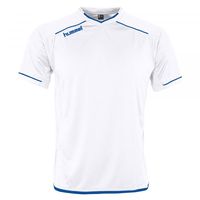Hummel 110113K Leeds Shirt Korte Mouw Kids - White-Royal - 116