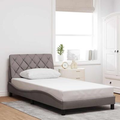 Bedframe zonder matras 100x200 cm stof taupe