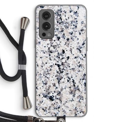 Gespikkelde marmer: OnePlus Nord 2 5G Transparant Hoesje met koord