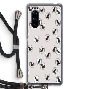 Miauw: Sony Xperia 5 Transparant Hoesje met koord