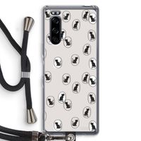 Miauw: Sony Xperia 5 Transparant Hoesje met koord