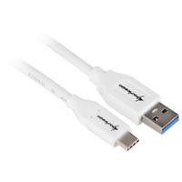 Sharkoon usb-a 3.2 > usb-c kabel (wit, 0,5 meter )