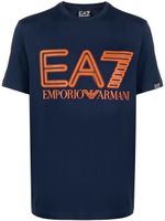 Ea7 Emporio Armani t-shirt à logo imprimé - Bleu