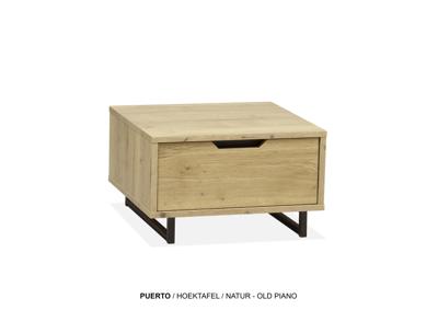 Puerto hoektafel 67x67cm natur/old piano