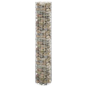 Gabion plantenbak rond verhoogd 30x150 cm gegalvaniseerd staal