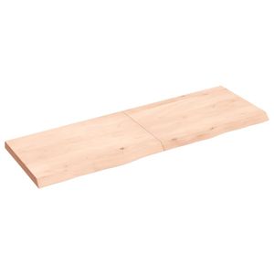 Wandschap 120x40x4 cm onbehandeld massief eikenhout