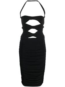 Norma Kamali robe dos-nu à découpes - Noir
