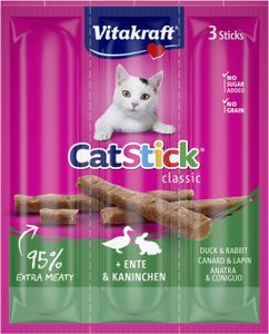 Vitakraft 24190 lekkernij voor honden & katten Kat Snacks Eend, Konijn 18 g