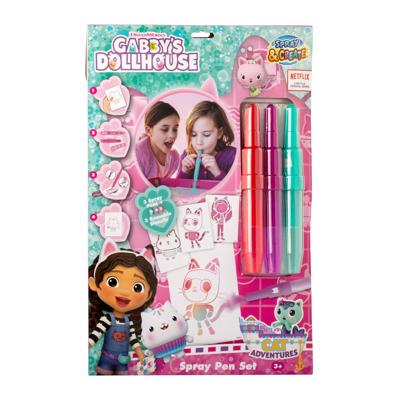 Canenco Gabby&apos;s poppenhuis blaaspennen set