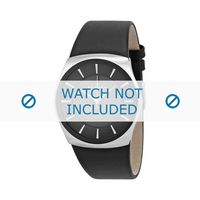 Horlogeband Skagen SKW6017 Leder Zwart 30mm