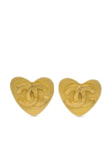 CHANEL Pre-Owned boucles d'oreilles à cœurs (1995)