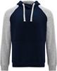 Roly RY1058 Badet Hooded Sweatshirt - Navy Blue 55/Heather Grey 58 - XXL