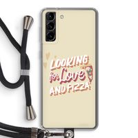 Pizza is the answer: Samsung Galaxy S21 Plus Transparant Hoesje met koord