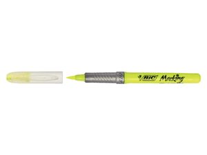 BIC Highlighter Flex markeerstift 12 stuk(s) Borstelpunt Geel