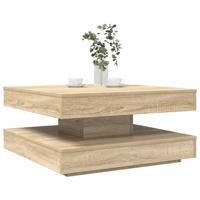 Salontafel 360 graden draaibaar 70x70x34,5 cm sonoma eikenkleur