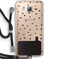 Kleine kattenkopjes: Samsung Galaxy J3 (2016) Transparant Hoesje met koord