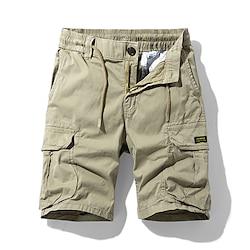 Voor heren Cargoshorts Wandelshorts Trekkoord Meerdere zakken Effen Casual Streetwear Cargoshorts Stijlvol Leger groen Zwart Lightinthebox