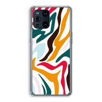 Colored Zebra: Oppo Find X3 Transparant Hoesje