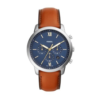 Horlogeband Fossil FS5453 Leder Cognac 22mm