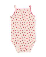 HEMA Baby meegroeiromper aardbeien beige (beige)