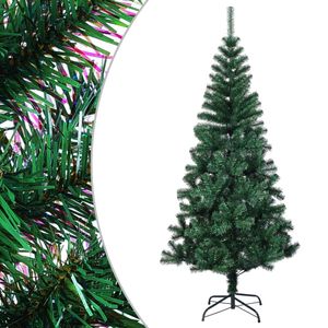 Kunstkerstboom met iriserende uiteinden 210 cm PVC groen