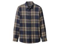 esmara Men Flanellen heren overhemd (Grote ruiten/marineblauw/bruin, M (39/40))