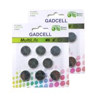 Gadcell knoopcel batterijen set - type CR2016 - 16x stuks - 3V Lithium