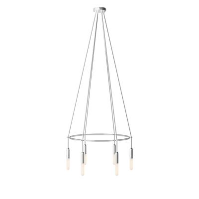 Kroonluchter modern 6x E14 fitting 63 cm met led lampen
