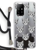 Kitten: Oppo A94 5G Transparant Hoesje met koord