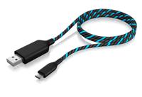 ICY BOX IB-CB023EL USB-A naar Micro-USB-B elektroluminescente kabel kabel 1 meter, Lichtgevend - thumbnail