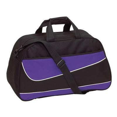 Weekendttas - 50L - paars/zwart - polyester - sporttas - reistas - tas