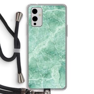 Groen marmer: OnePlus 9 Transparant Hoesje met koord
