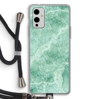 Groen marmer: OnePlus 9 Transparant Hoesje met koord