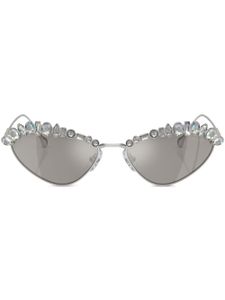 Swarovski lunettes de soleil à monture papillon - Argent