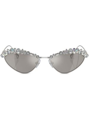 Swarovski Eyewear lunettes de soleil à monture papillon - Argent