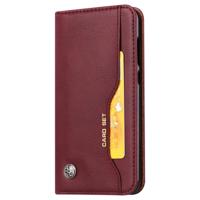 Knead huidtextuur horizontaal Flip lederen case voor Huawei Honor 9 Lite/Honor 9i met foto frame & houder & kaartsleuven & portemonnee (wijn rood)