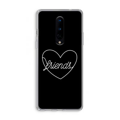 Friends heart black: OnePlus 8 Transparant Hoesje