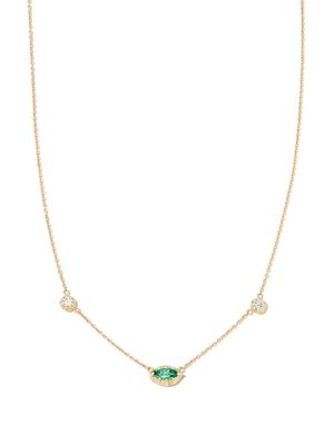 Jacquie Aiche collier Sophia en or 14ct serti de diamants et d'émeraudes
