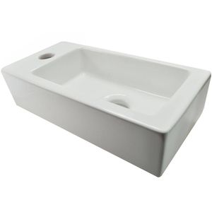 Forsite�Keramische Fontein Links 36X18X9 cm Glans Wit Aqua Splash