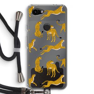 Luipaard: Pixel 3a Transparant Hoesje met koord